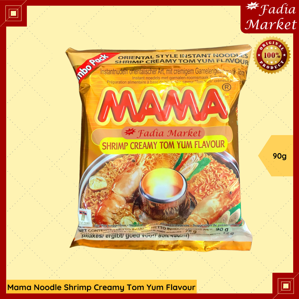 

Mama Noodle Shrimp Creamy Tom Yum Mie Instant Kuah Tom Yam Kental Thailand 90g