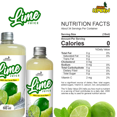 

lime juice - jus jeruk nipis untul meningkatkan daya tahan tubuh mengandung vitamin C by suur lemoen