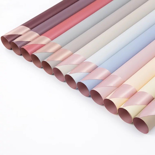 

(20lembar) SINOWRAP Flower Wrapping Paper / BiColor Pink Cellophane Kertas Bunga Buket 2 Warna Rose Gold