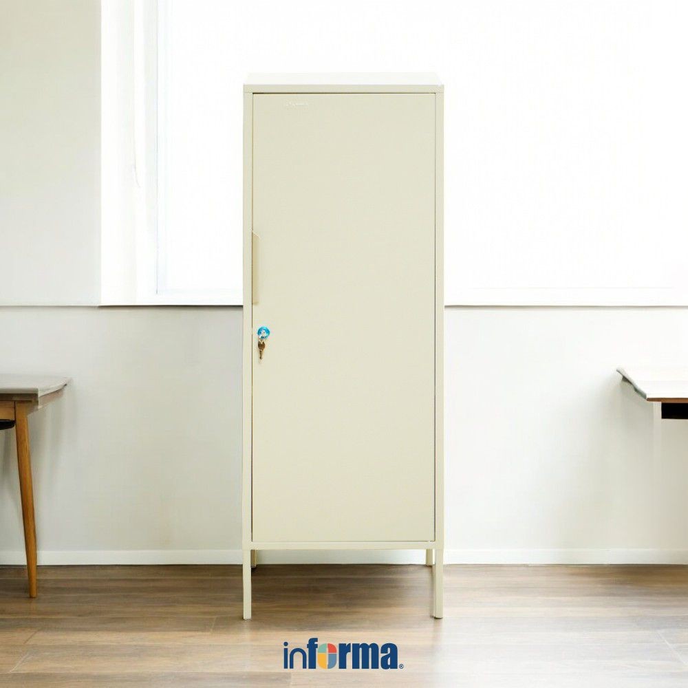 Informa Lynd Kabinet Kantor Metal 1 Pintu - Krem Beige Lemari Kabinet Office Cabinet Penyimpanan Ind