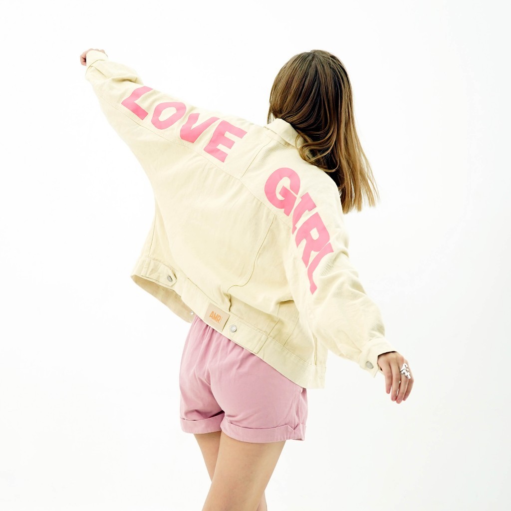 [BEST DEALS] AMR ORIGINAL -  LOVE GIRL 1857 EARTH CREAM  - JACKET JEANS OVERLOAD  DREAM