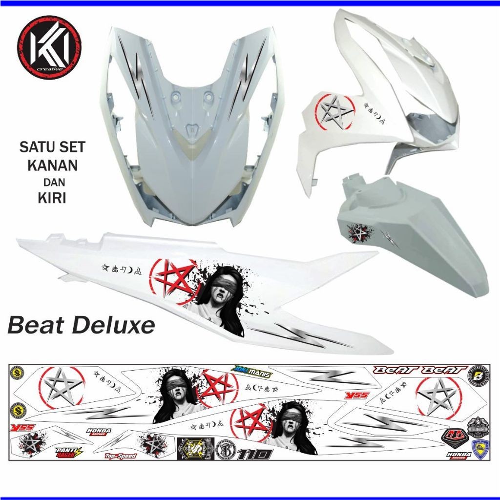 STRIPING STICKER MOTOR BEAT DELUXE ISS 2020 2024 VARIASI KEREN LIST