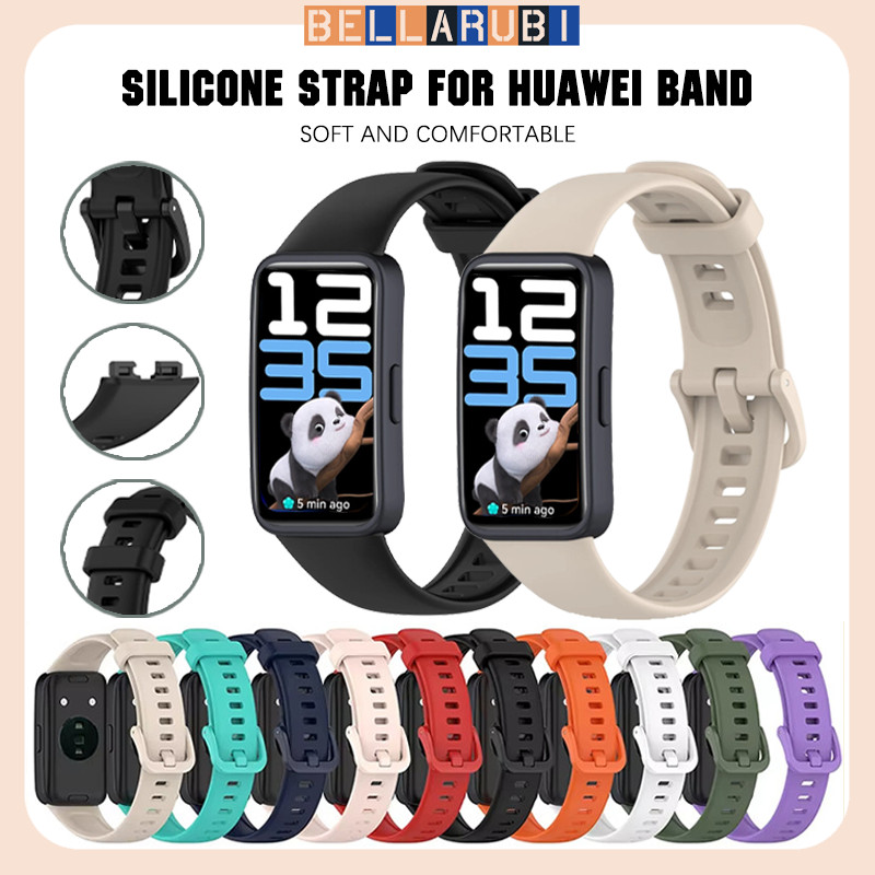 Original Rubber Strap for Huawei Band 10/Huawei Band 9/Huawei Band 8/Huawei Band 10 9 8 NFC Soft Bel