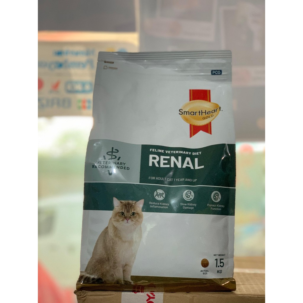 SMARTHEART CAT GOLD RENAL 1.5Kg VETERINARY Weight Management  makanan kucing mslh ginjal hati