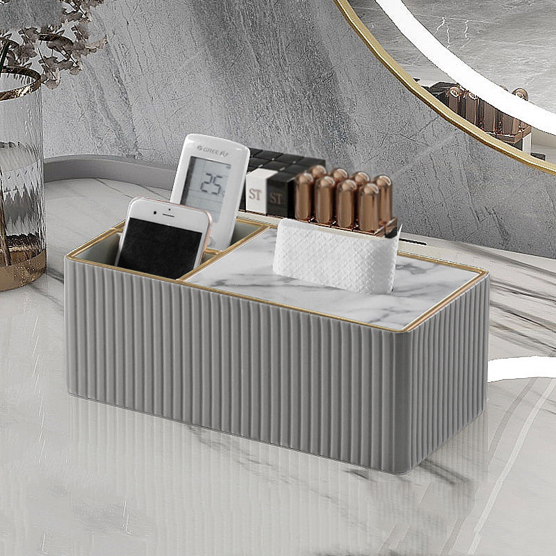 

Tissue Box, Living Room Paper Drawer, Desktop Multifunctional Remote Control Storage Box