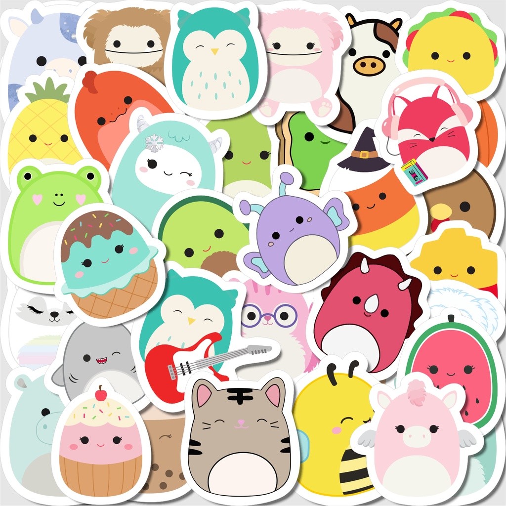 

Stiker Squishymallow Squishy Mallow / Vinyl Waterproof Anti Air / Sticker Kartun Lucu Buku Journal