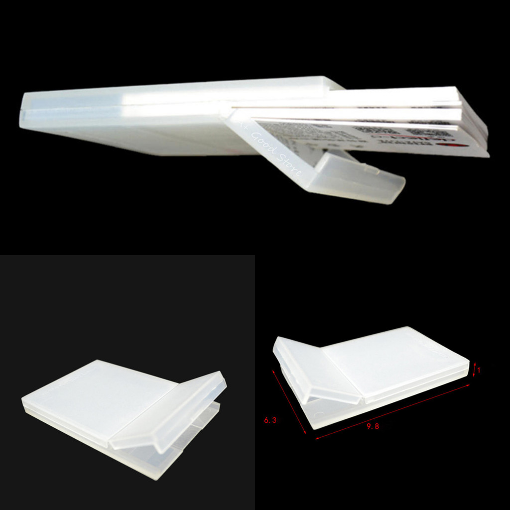 

Business Card Holder Portable Translucent Plastic Business Card Case Flip Cover Name Card Case For Men Women Office Supplies