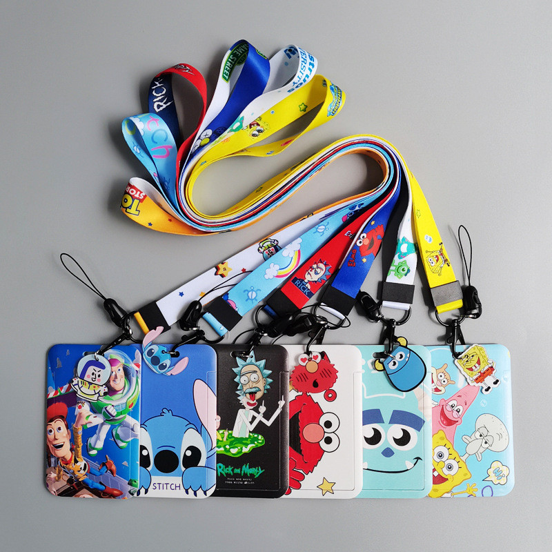 

Disney Stitch PVC Card Cases Card Lanyard Key Lanyard Cosplay Badge ID Cards Holders Neck Straps Card Holder