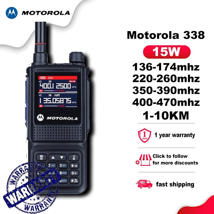 HT GP338 Plus Motorola Walkie Talkie Two Way Radio Wailkie Talkie Long Range 15W Panggilan Frekuensi