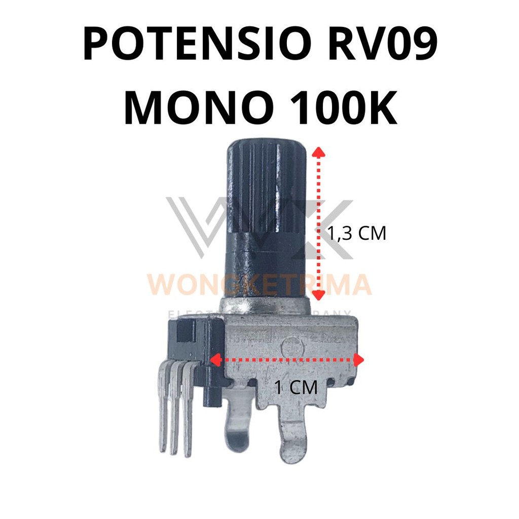 Potensio RV09 Resistor Variabel Potensio Meter 100k 100 kilo