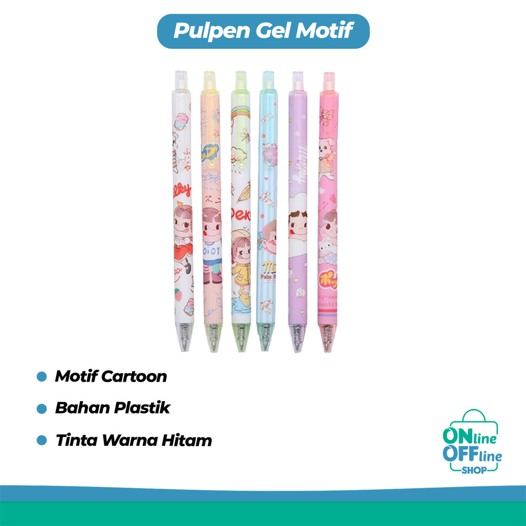 

Pulpen Gel Motif Cartoon Pulpen Pelajar Dan Kantor Pena Lucu Cherry Maruko 605