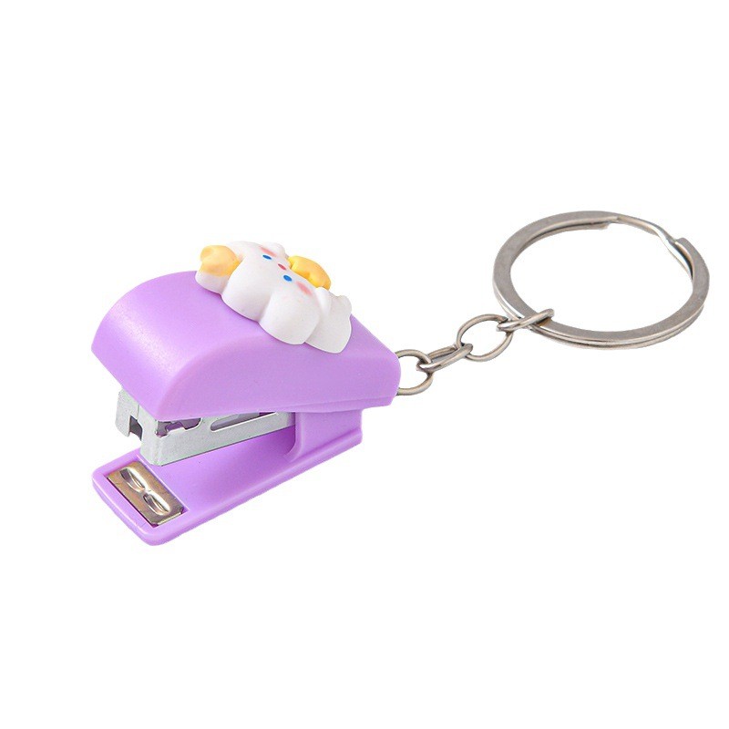 

Cartoon Student Mini stapler Small portable binding cute stapler keychain