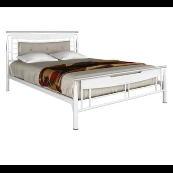 Ranjang Besi Minimalis Siantano Bed Maldives 120 140 160 x 200 Mewah Elegan Kuat Promo Murah - 120 x