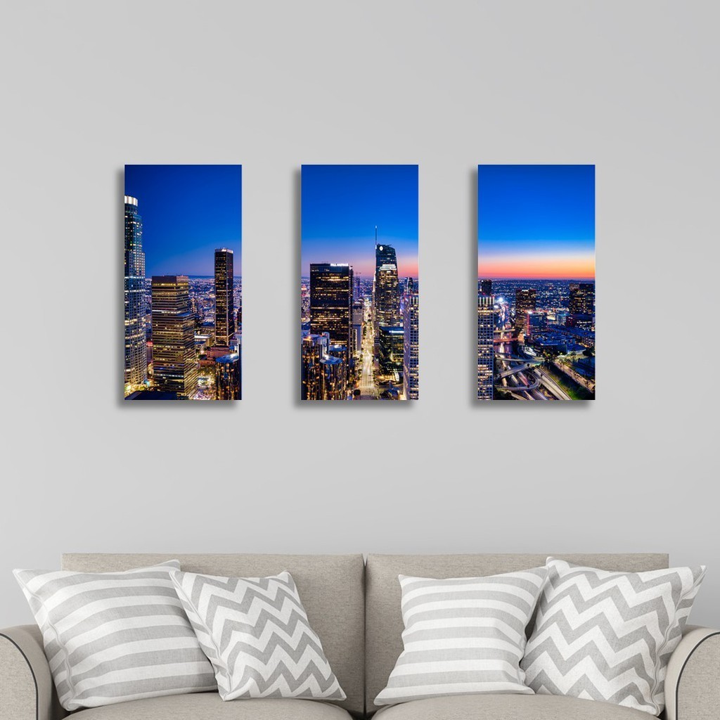 HIASAN DINDING DEKORASI RUMAH WALL DECOR MOZAIK GEDUNG KOTA MALAM BLASTER