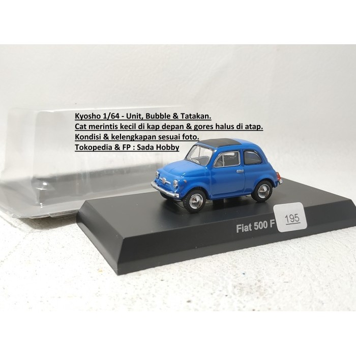 Kyosho 1/64 Fiat 500 F Biru