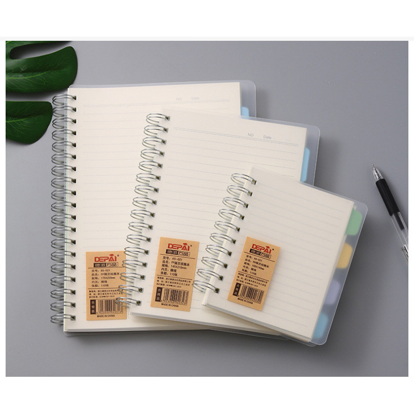 

A6 A5 B5 Coil Transparent Cover cCoil Classification Notebook Subclass notebook Office Notepad Office stationery