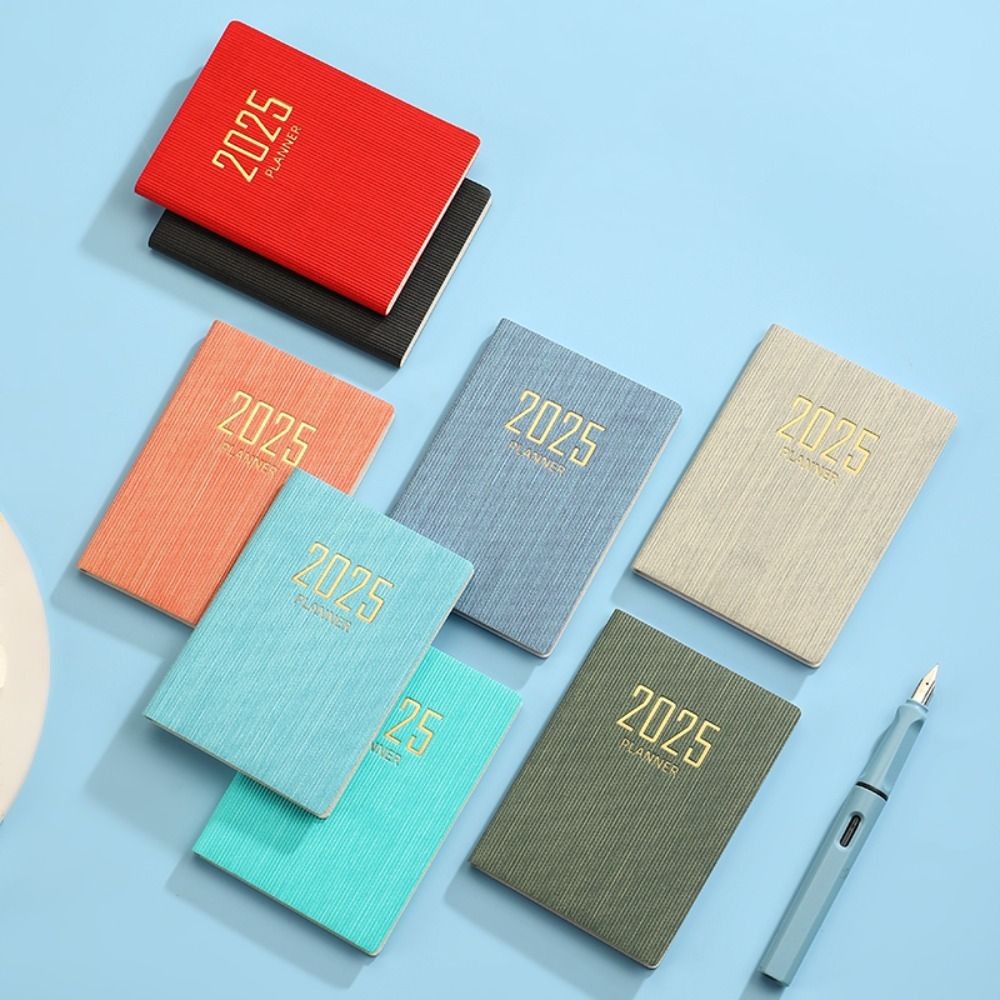 

2025 A7 Agenda Book Mini Portable Diary Weekly Planner Notebooks To Do List English Notepad With Calendar School Office Supplies
