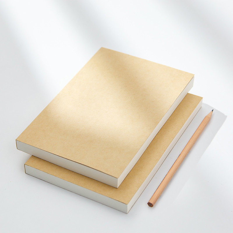 

184 sheets / 1 book blank cowhide notebook thickened simple draft white paper book hand drawing book student drawing notepad dia