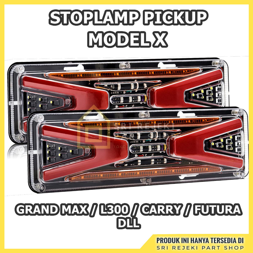 Lampu Stop lamp X belakang Mobil L300 Grand Max carry Futura Rem Variasi led running sein 12 Volt