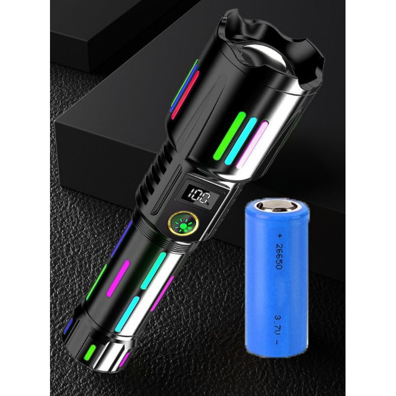 Senter Led Super Terang 500Watt White Laser Sorot Jarak Jauh Sampai 1000M