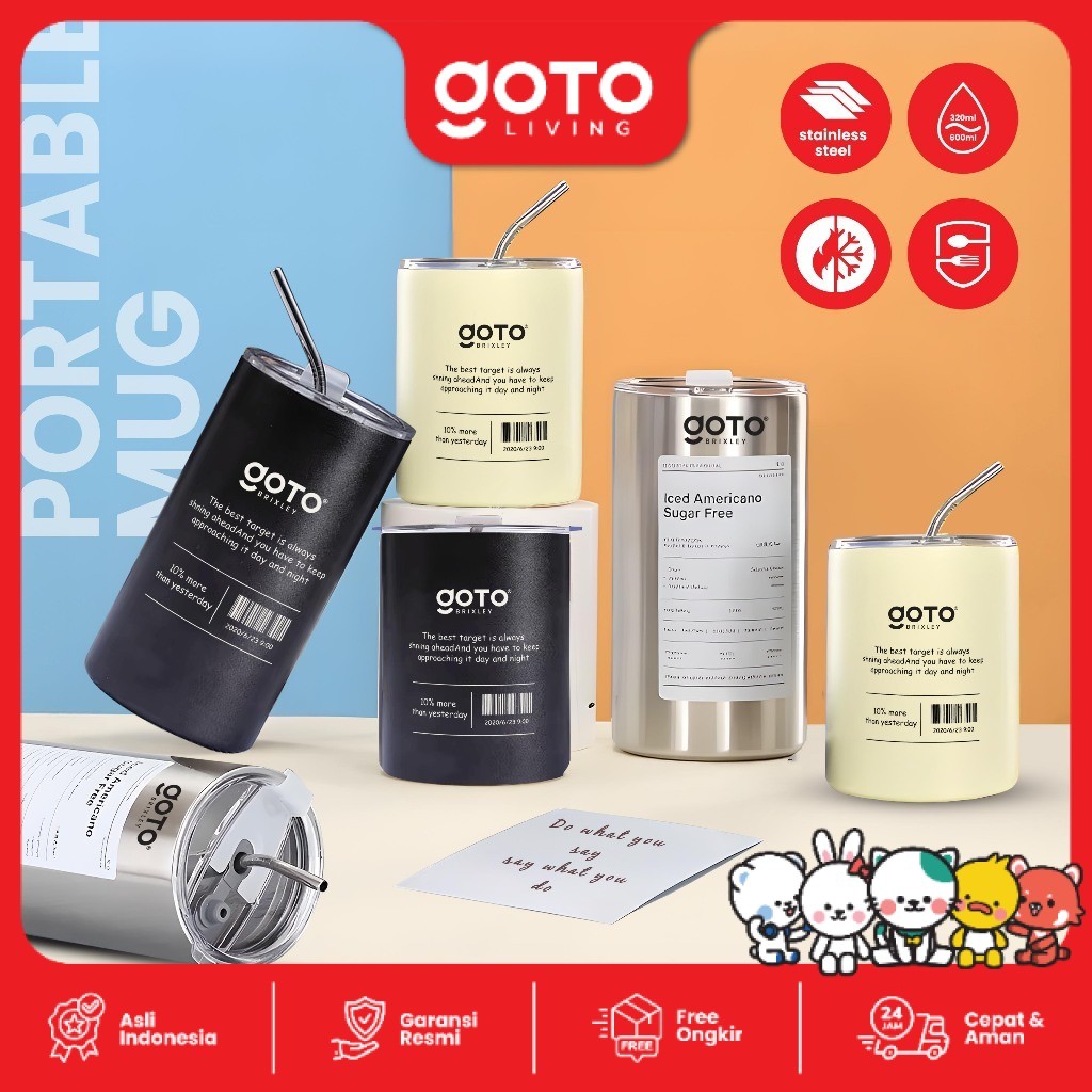 Goto Brixley Mug Coffee Gelas Tumbler Kopi Stainless Steel Aesthetic