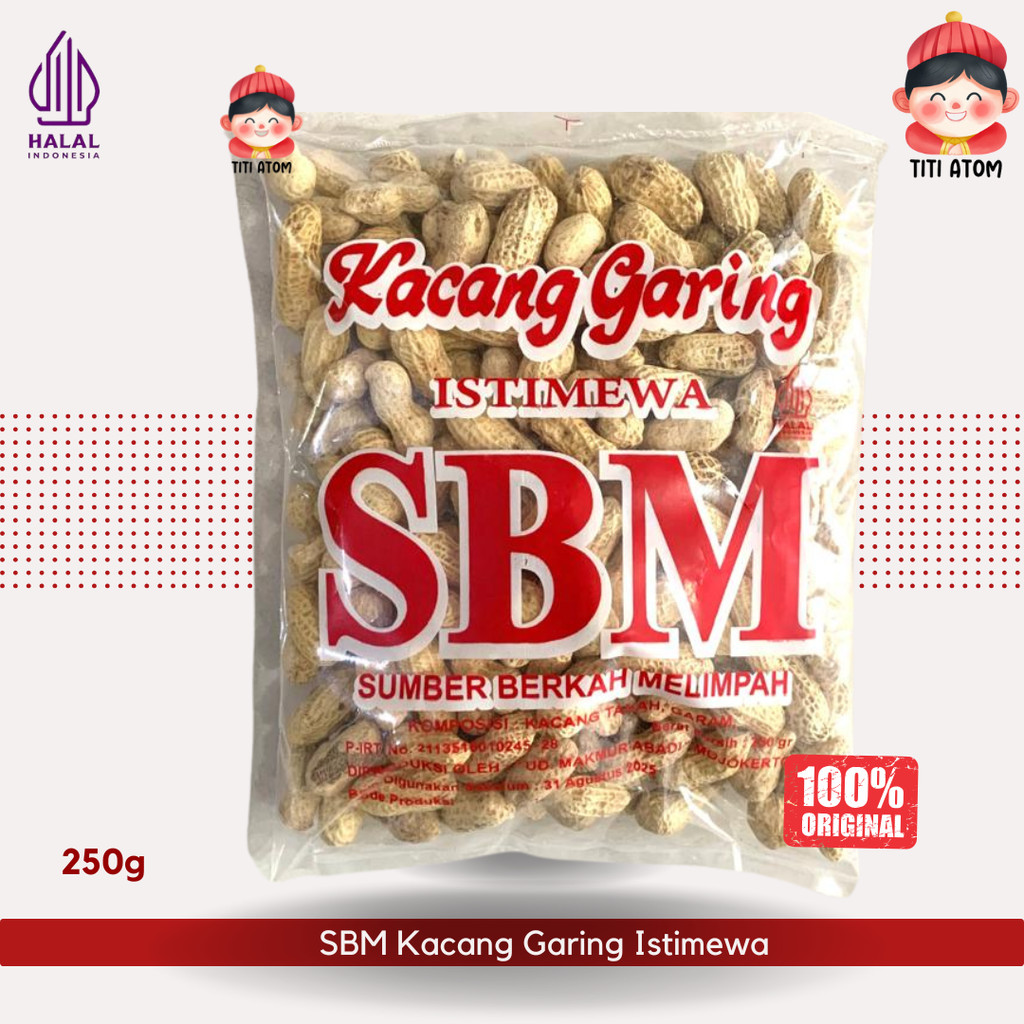 

SBM Kacang Garing Kulit Istimewa Sumber Berkah Melimpah 250g