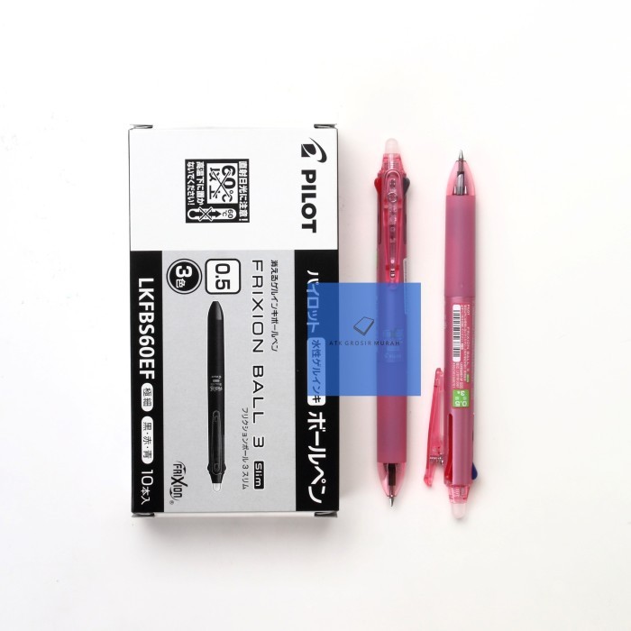 

[PROMOSI] PENA PILOT FRIXION 3 in 1 0.5mm Warna warni Bisa Di Hapus [ 1 Buah ] - Merah Muda