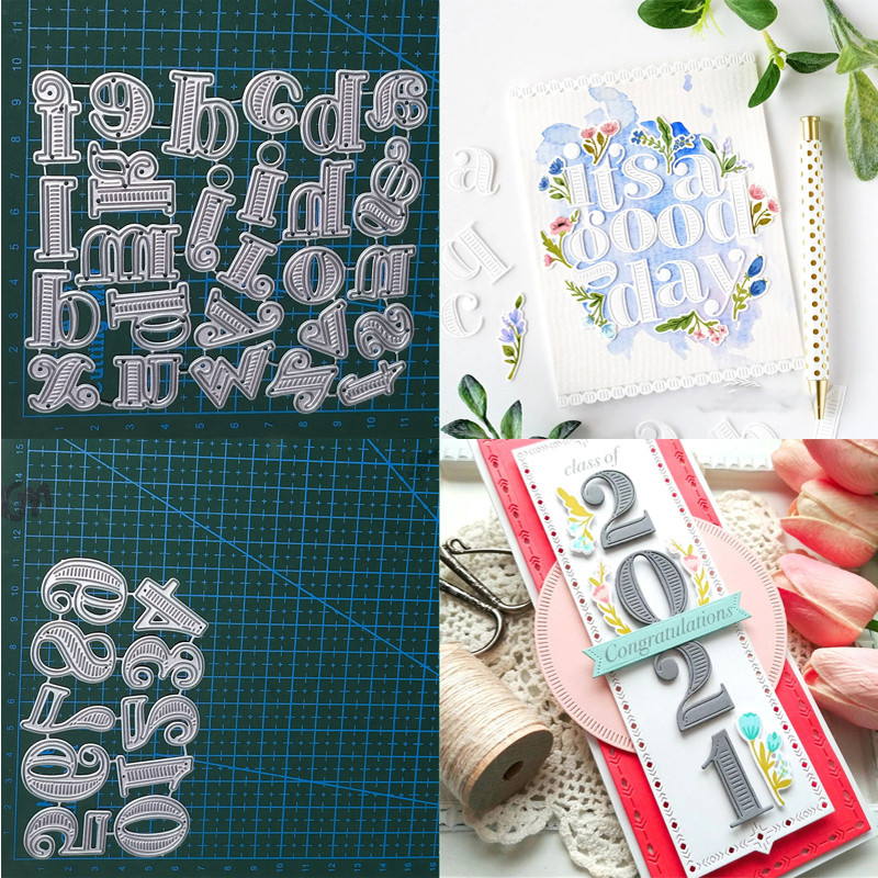 

26 Letter 0-9 Numerals Metal Cutting Dies DIY Scrapbooking Paper Photo Album Crafts Mould Cards Punch Stencils