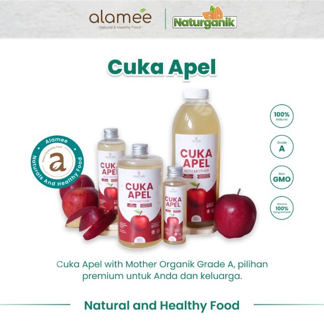 

ALAMEE Cuka Apel Original With Mother Organik Apple Cider Vinegar Vinega Sari Buah Naturganik