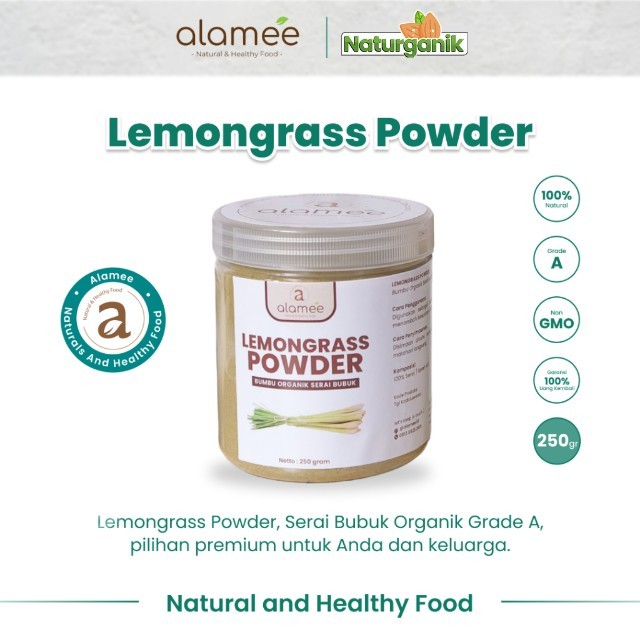 

ALAMEE Sereh Bubuk Bumbu Dapur Organik Lemongrass Powder Serai Murni Asli Seasoning Naturganik
