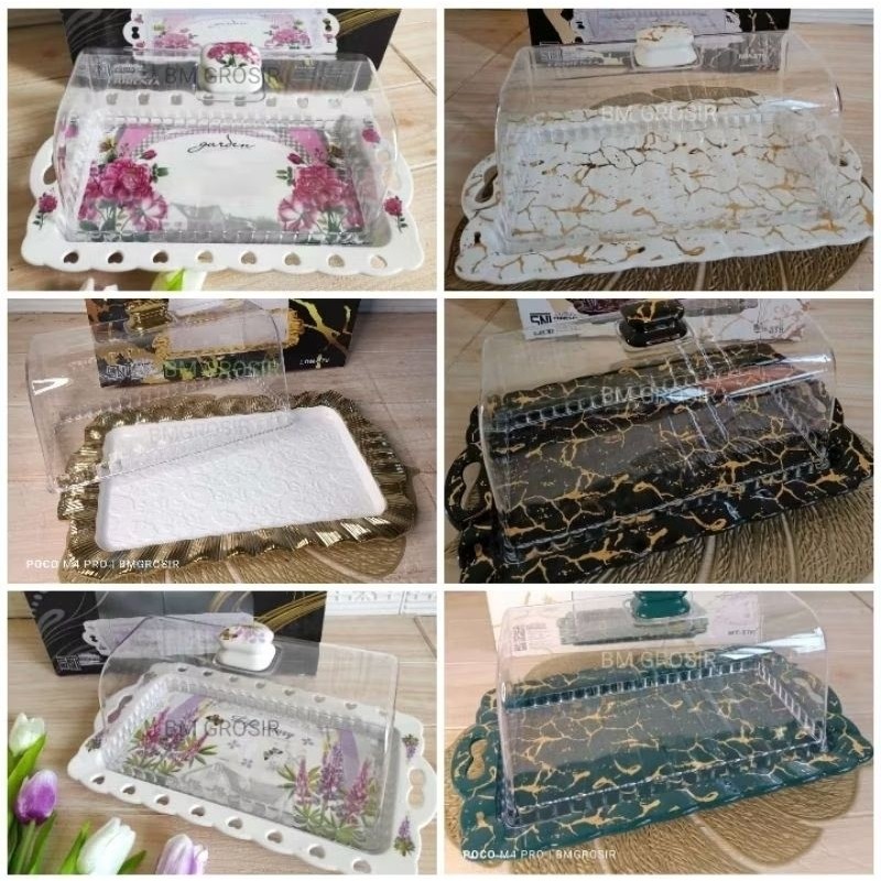 TEMPAT BOLU / TEMPAT KUE / PIRING KUE PERSEGI / VICENZA MARMER / VICENZA ETERNITY / VICENZA PC 138,