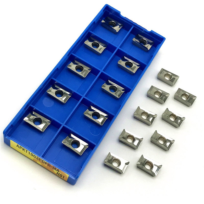 

APKT1003 PDFR MA H01 Indexable Milling Insert Turning Tool Aluminum Turning Insert CNC Copper Lathe Tool Inserts Apkt 1003