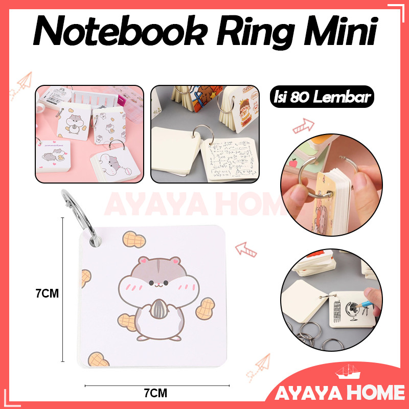 

Notepad Dengan Gantungan/Notebook Ring Mini/Buku Tulis Ring