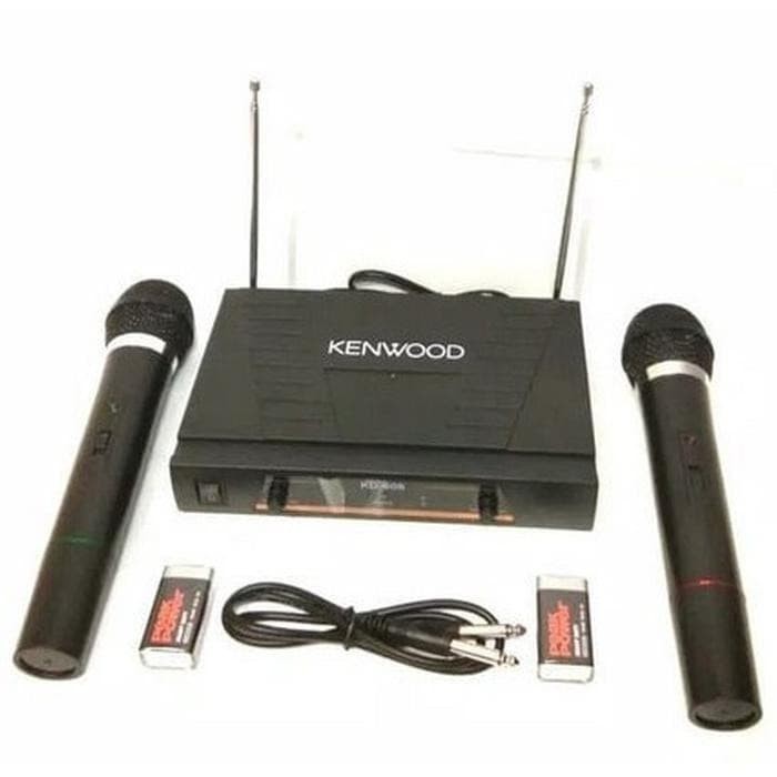 Microphone Mic Wireless Double Kenwood KD 606 Microphone Tanpa Kabel
