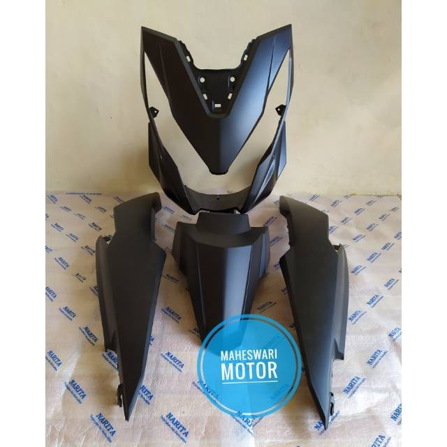 Full Cover Body Halus Honda Beat Street 2017 - 2018 Hitam Doff