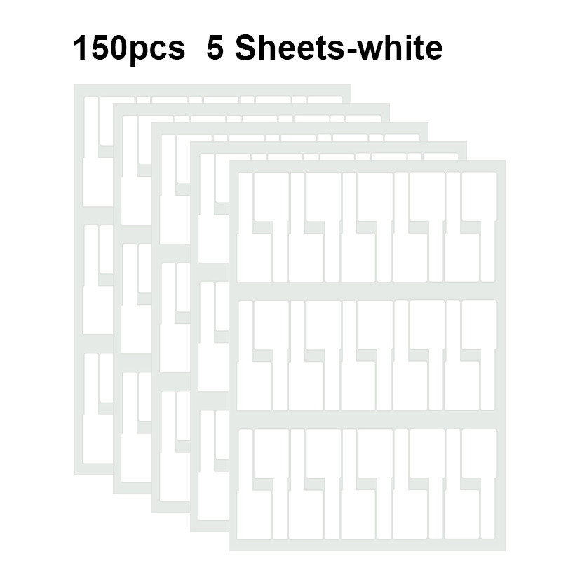 

Cable Labels Paper 150Pcs/5 Sheets Tags Wire Marking Network Waterproof Laser Printer Sticker Organizer A4 Self-Adhesive