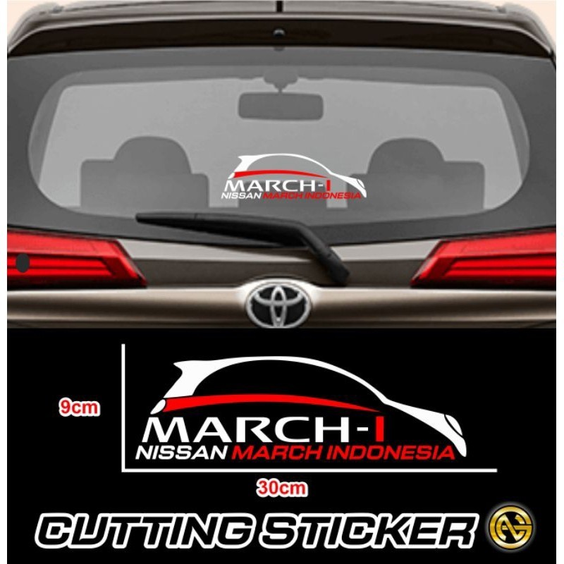 Stiker mobil Nissan march Indonesia