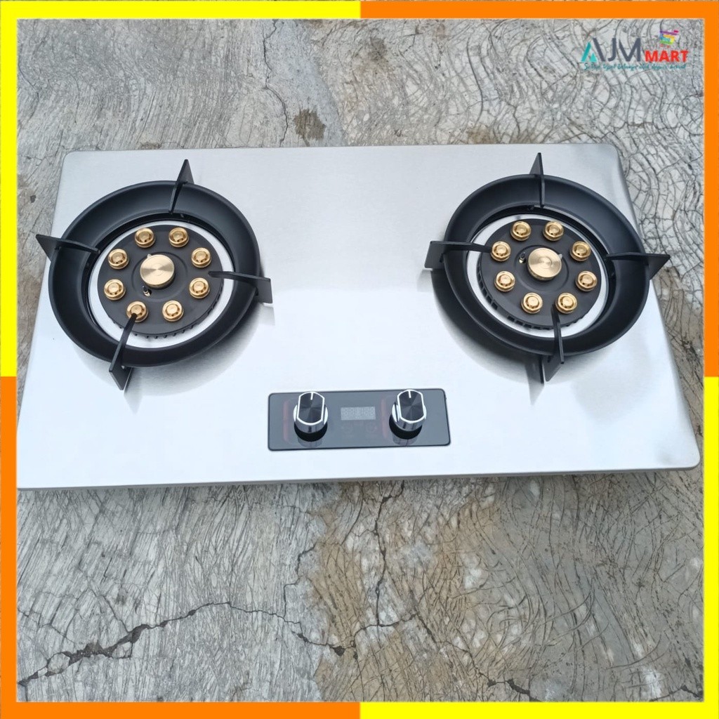 KOMPOR TANAM LKL PREMIUM 2 TUNGKU STAINLESS STEEL KOMPOR GAS KOMPOR MILENIAL