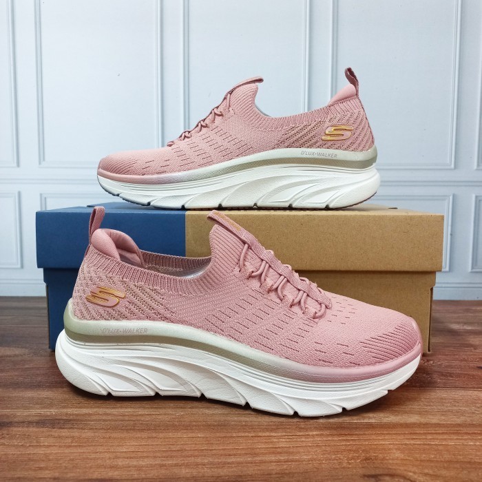 SKECHERS D'LUX WALKER/SEPATU WANITA/SLIP ON WANITA/SKECHERS WANITA - Pink, 37