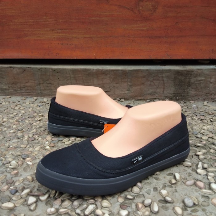 Sepatu slip on 05 HITAM POLOS/sepatu wanita/sepatu flat/sepatu lucu - HITAM HITAM, 35