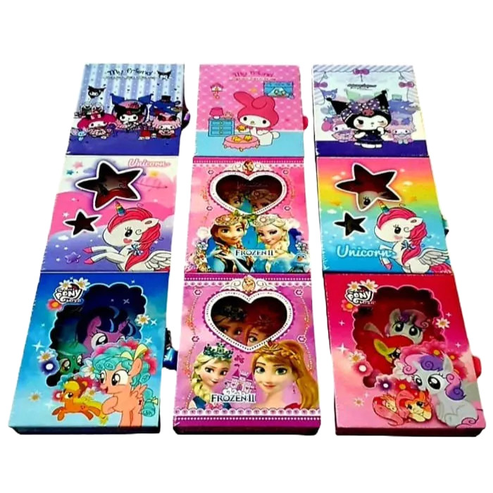 

Diary Hardcover + Case Gembok 64k Kecil Karakter
