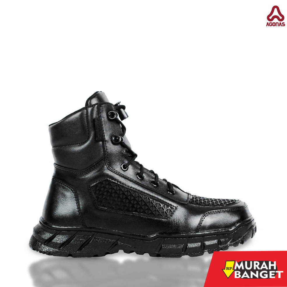 Sepatu pdh- Agonas Sepatu PDL PDH Polisi Polantas Tni Polri Boa Odigos Terbaru