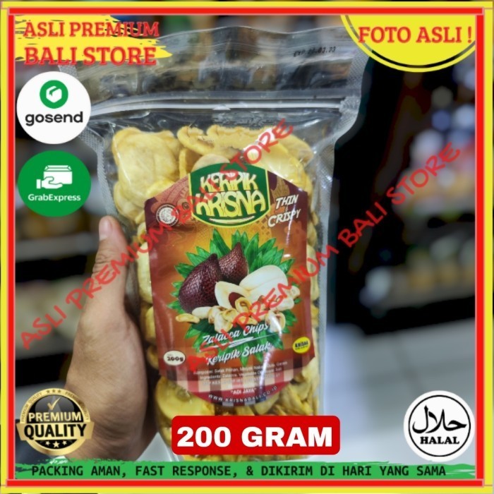 

OLEH OLEH MAKANAN CEMILAN CAMILAN SNACK KULINER KHAS ASLI ORI ORIGINAL BALI KERIPIK KRIPIK SALAK 200 GRAM GR