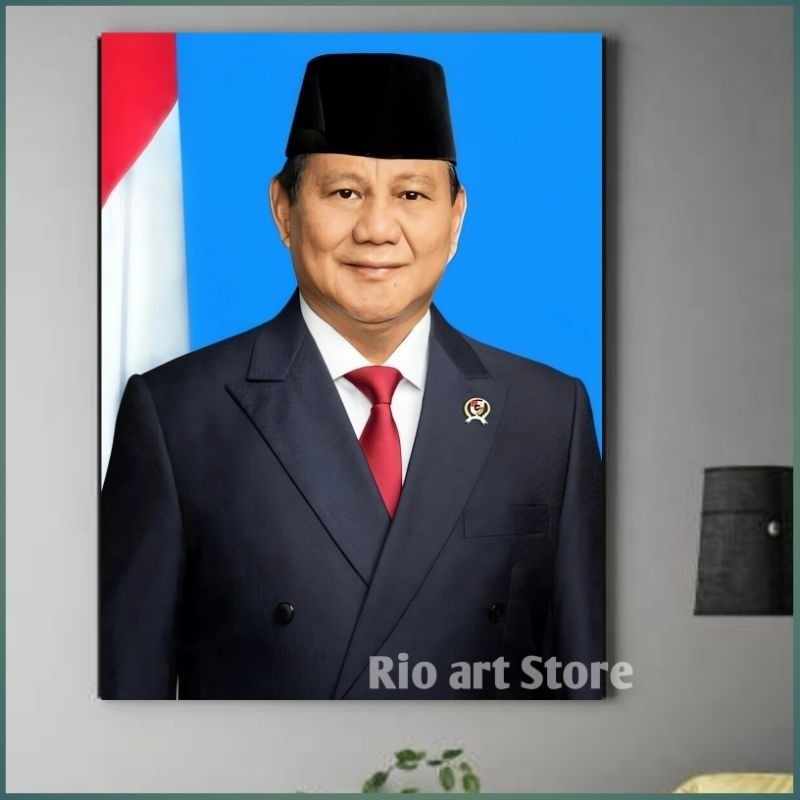 Hiasan dinding poster bapak prabowo subianto untuk walldekor atau dekorasi dinding