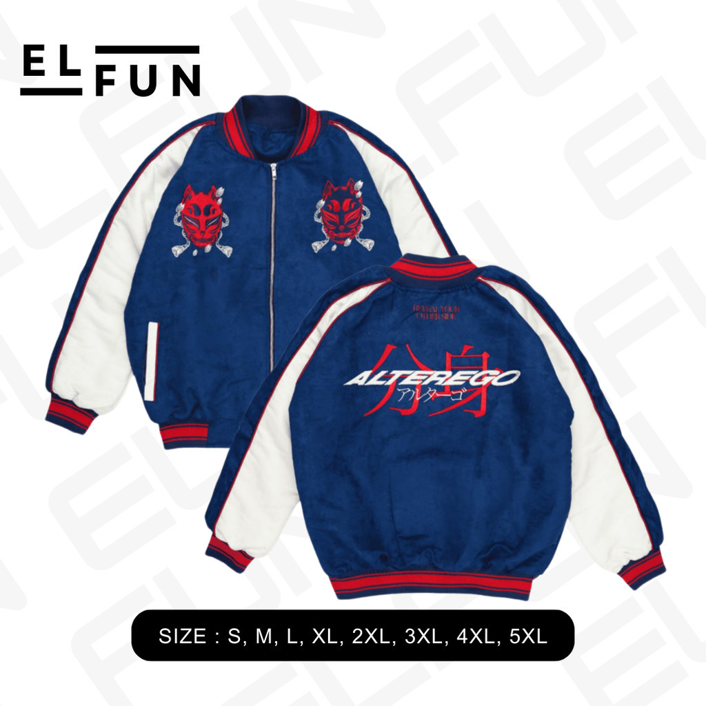 Varsity jaket Alter Ego ALT390 Yokai Suede terbaru 2024 Oversize RRQ ONIC EVOS BTR ECHO S M L XL XXL