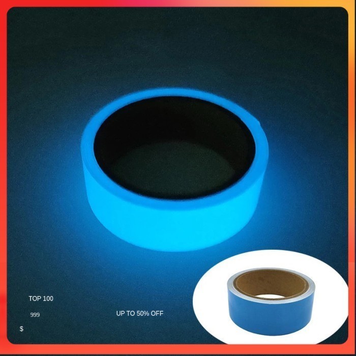 

Lakban Glow in the Dark Luminous Tape Decoration 10M 15mm - HY6 - Blue