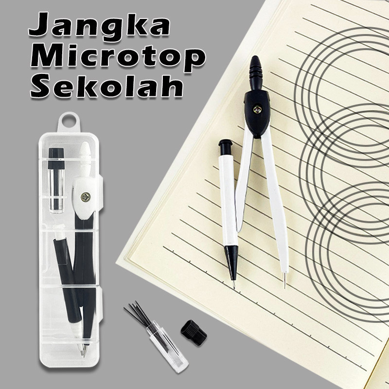 

LYSASHOPINSTAN Jangka Matematika Dengan Pensil Isi Ulang Math Compass For Drawing MICROTOP Set Jangka Sekolah Math Set