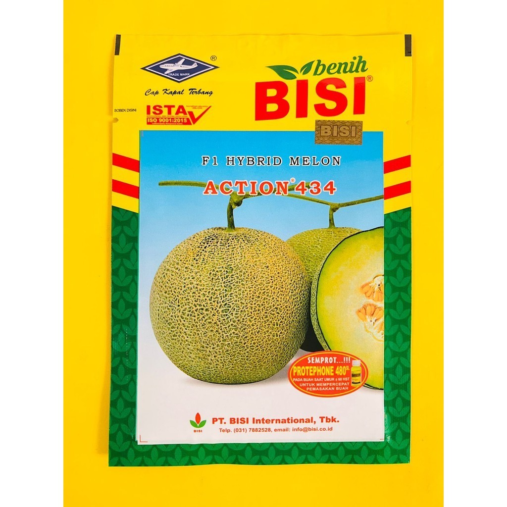Benih melon hibrida F1 ACTION 434 dari PT.BISI.  kemasan  -+550
