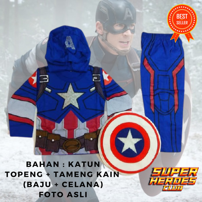 promo ✨ -Baju Kostum Anak Superhero Captain America 3 Civil r - 4