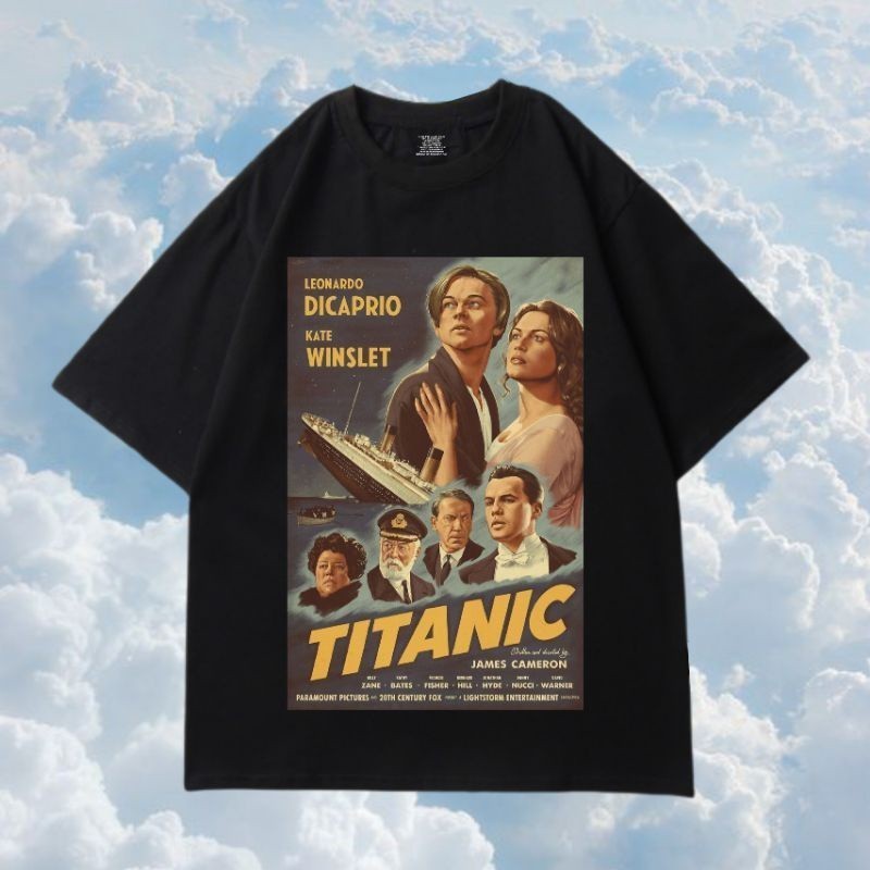 T-SHIRT FILM TITANIC - KAOS BAJU KAPAL TITANIC ROMANCE PACAR TERBARU TERMURAH TERLARIS